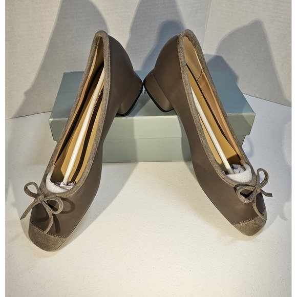 C. Paravano Women's Pump | Square Toe Chunky Heels | Leather Low Heel Pumps  40 - Picture 3 of 13